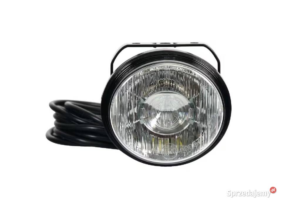 Lampa do jazdy dziennej LED okrągła 1224V biała Oświetlenie Brodnica