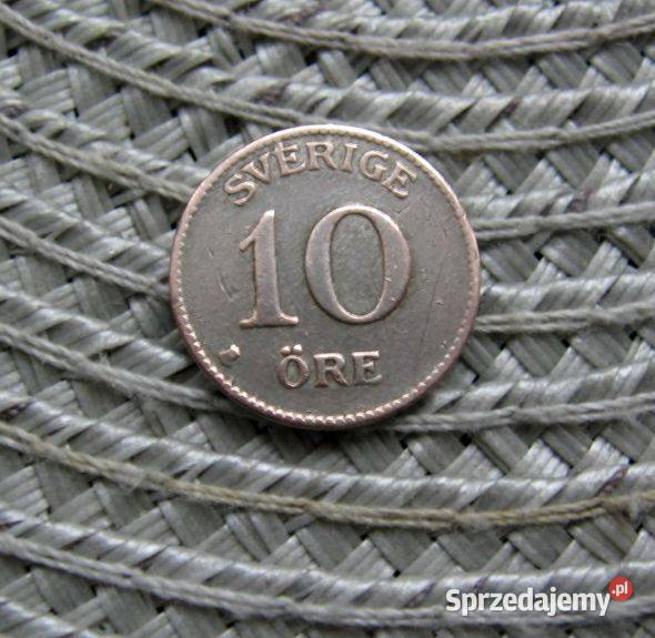 Szwecja 10 Ore 1917r SREBRO Numizmatyka wielkopolskie Kalisz