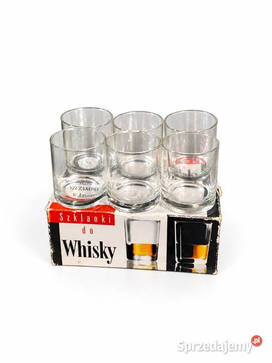 Unikat Komplet 6 szklanek do whisky Krosno Poddębice sprzedam