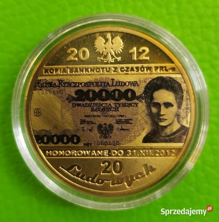 PLATYNOWANE Monety z Banknotem PRL 100 200 5000 śląskie Sosnowiec