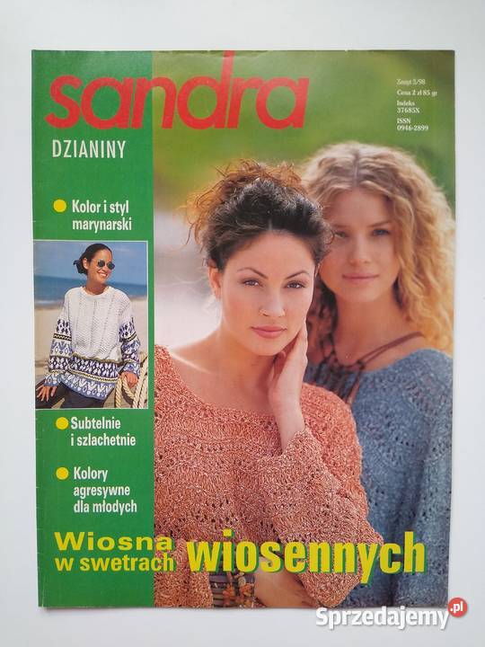 Modne Dzianiny Sandra 31998 Hobbystyczne Czasopisma Gdańsk