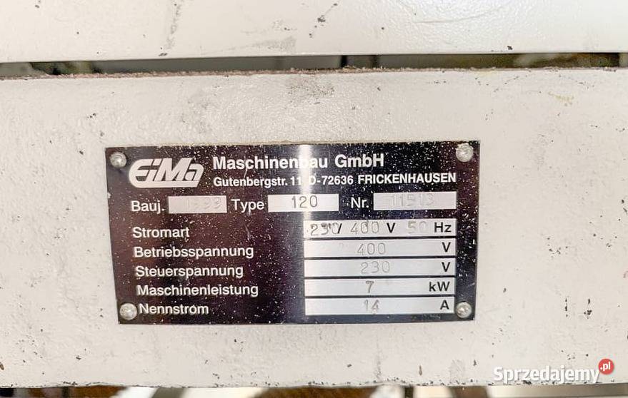 Dwupiła formatowa Eima Typ 120 Produkcja Juszczyn