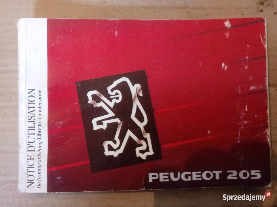 Peugeot 205 instrukcja obsługi Rzeszów sprzedam