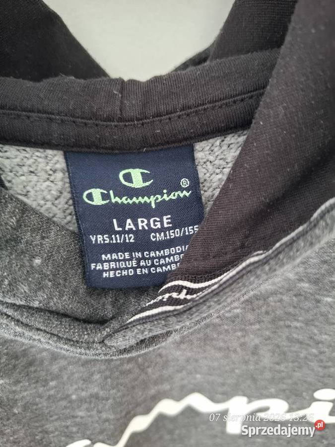 Ciemnoszara bluza z kapturem Champion hoodie sprzedam