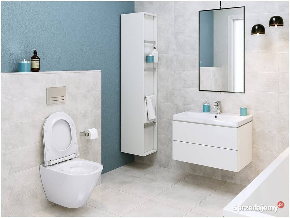 Wc Nowa miska wiszaca City Oval deska slim Miski WC Ostrołęka