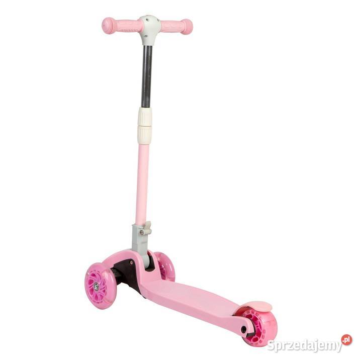 Różowa balansowa hulajnoga składana trójkołowa Poznań