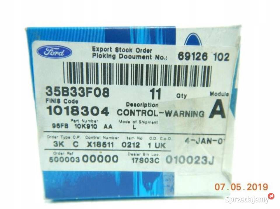 STEROWNIK MODUŁ FORD FIESTA 9502 1018304 osobowe