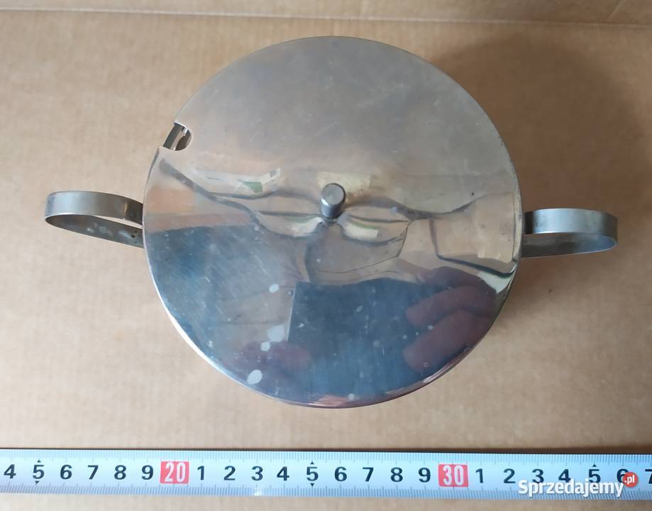 516 CUKIERNICA szklana z koszyczkiem RETRO łódzkie Łódź