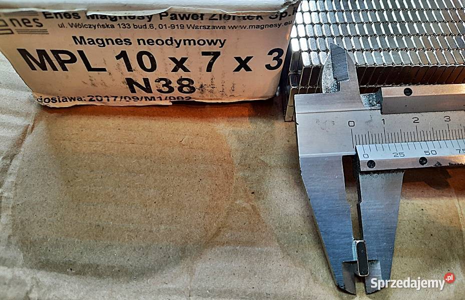 Magnes neodymowy 10x7x3 MPL N38 10 Ostrów Wielkopolski