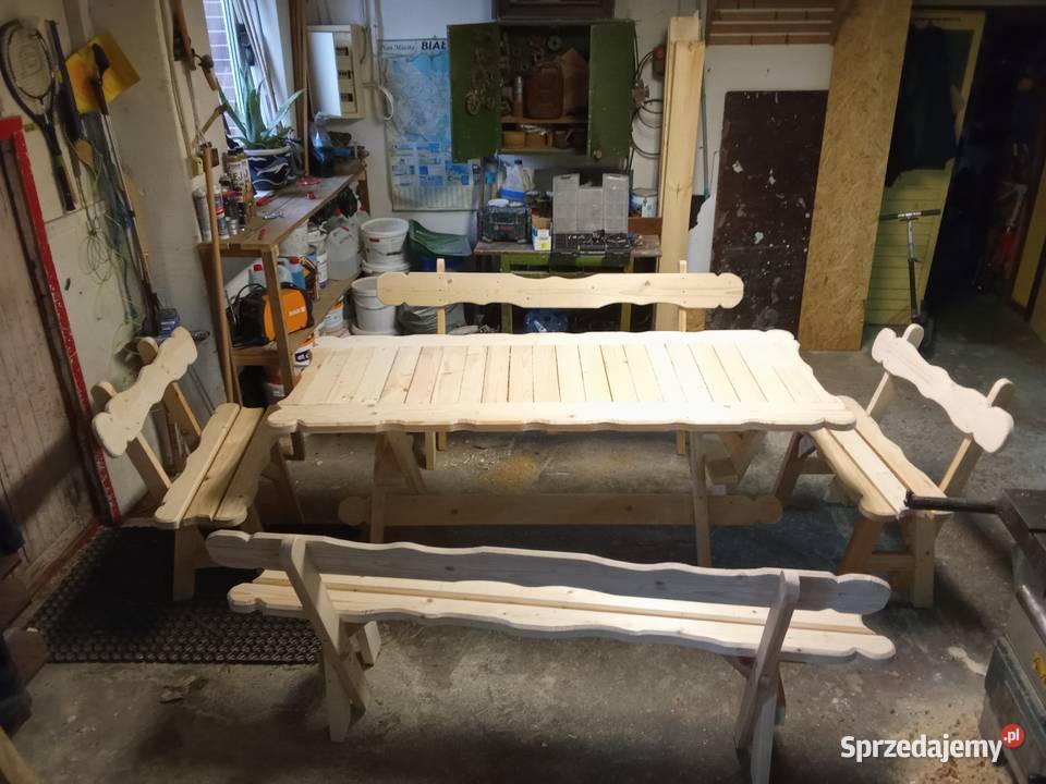 stół komplet ogrodowy ławy wypoczynkowy Białystok