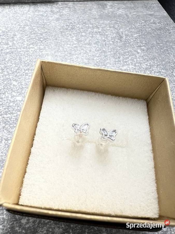 Kolczyki srebrne motyl motyle Jasło