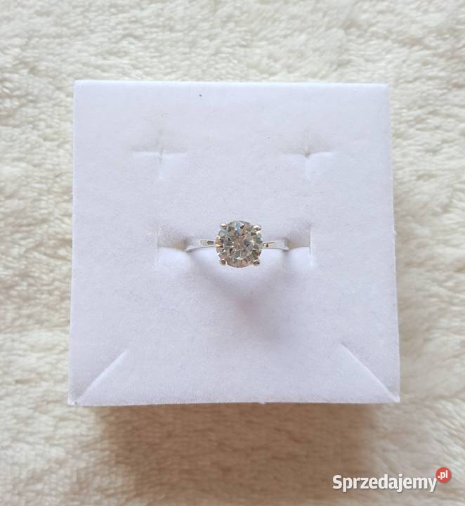 Nowy pierścionek srebrny kolor pojedyncza Szczecin