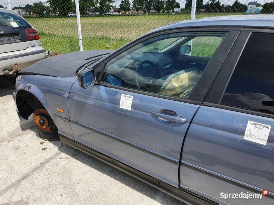 DRZWI LEWE PRZÓD BMW E46 STAHLBLAU METALLIC 372