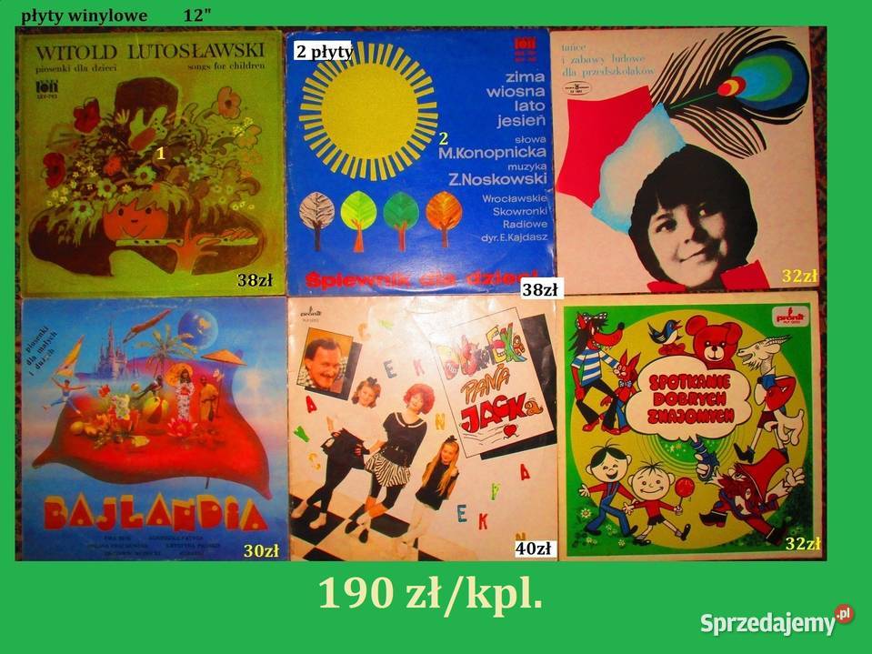 PłytyLutosławski Konopnicka Chotomska Bajlandia płyta winylowa Łódź