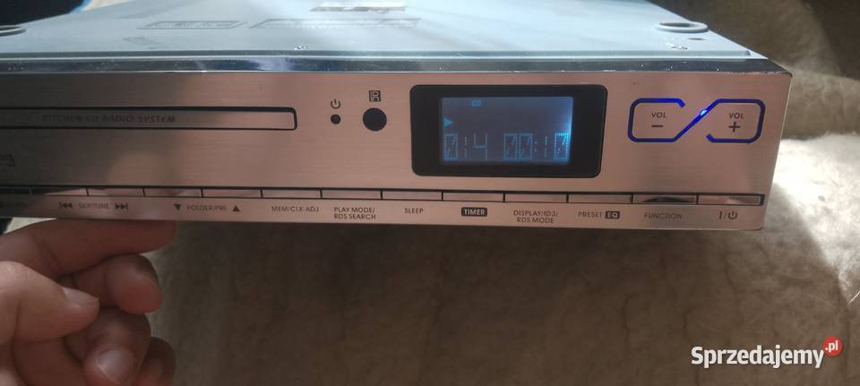 Radio kuchenne z CD do zabudowy USB MP3 srebrne