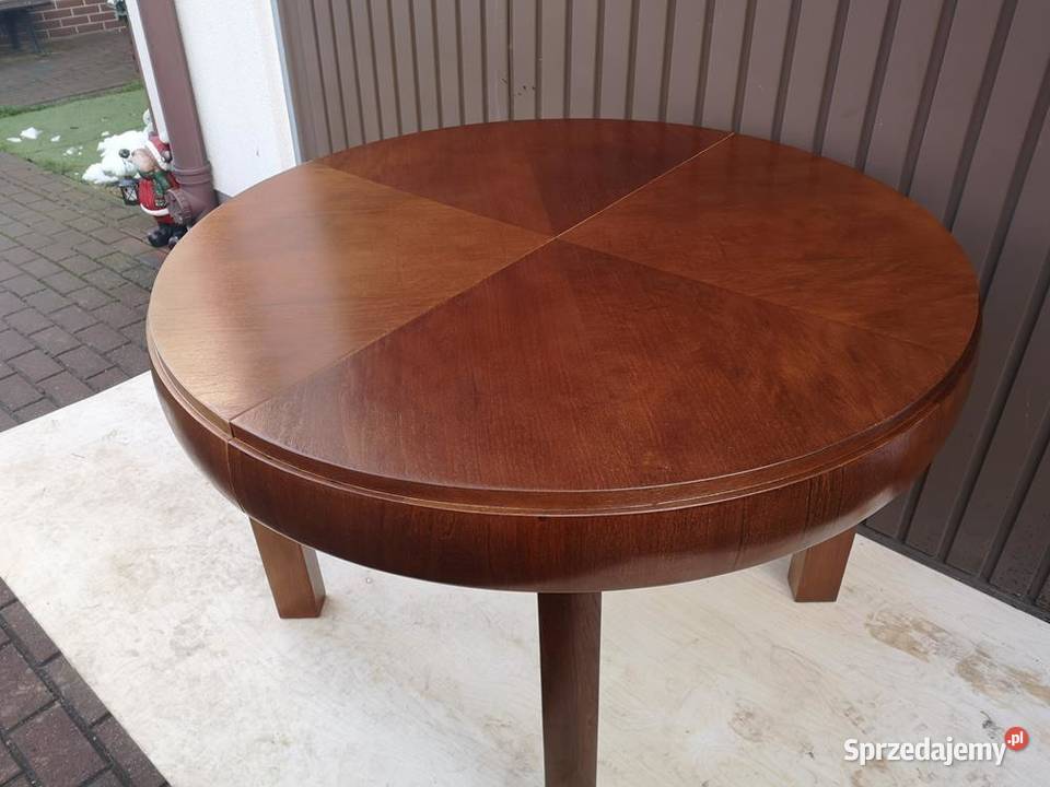 Stół ArtDeco Beczka Orzech Antyk Stary wielkopolskie sprzedam