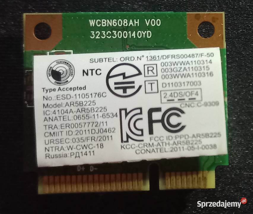 Karta sieciowa wifi lenovo N580 G580 G585 P580 Koło