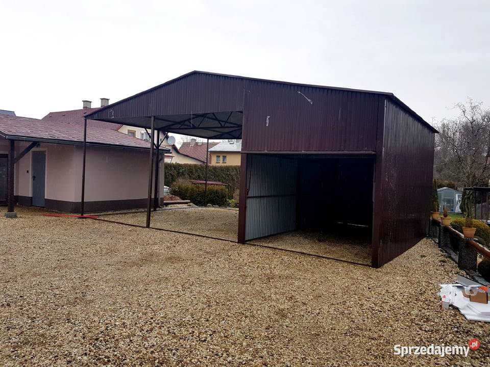 Blaszana montowana hala 9x6m ciemnobrązowa małopolskie Kraków