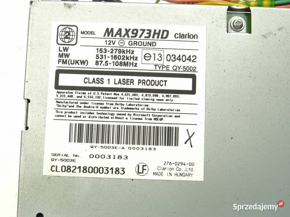 NAWIGACJA CLARION KIA CEED 973HD 0712 ODTWARZACZ