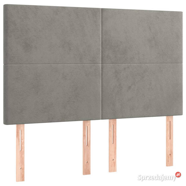Zagłówek do łóżka z LED jasnoszary 144x5x118128 Warszawa