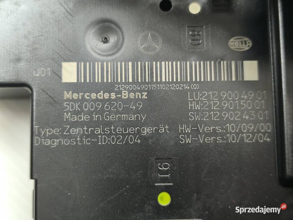 MODUŁ STEROWNIK SAM MERCEDES EKLASA W212 22CDI