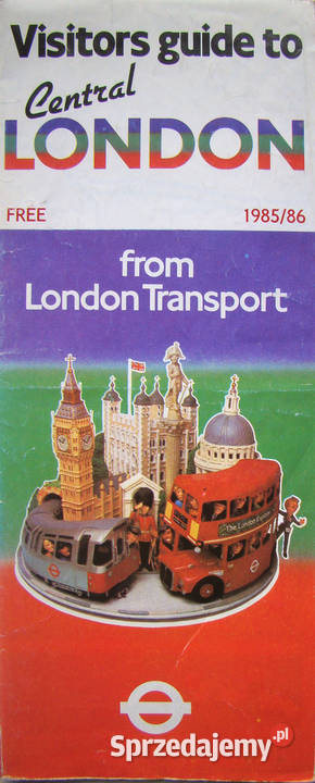 LONDON Mapa transportu 1983