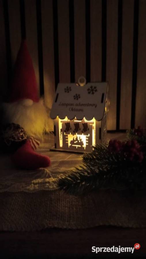 Lampion adwentowy z imieniem kominek Bełchatów