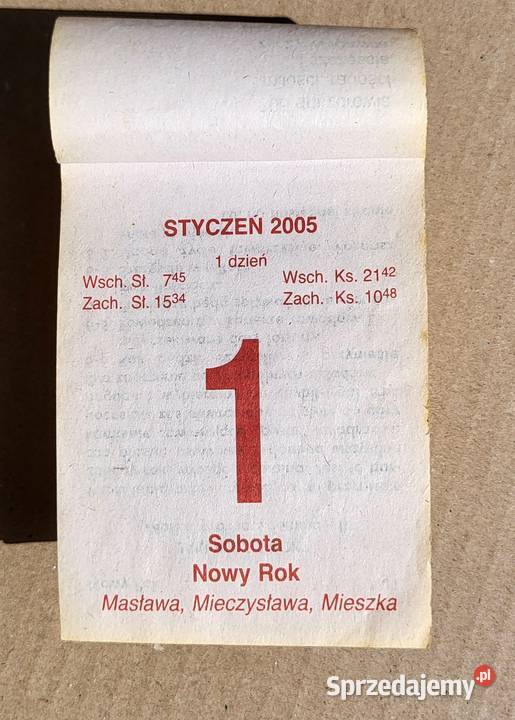 Kalendarz zdzierak 2005 sprzedam