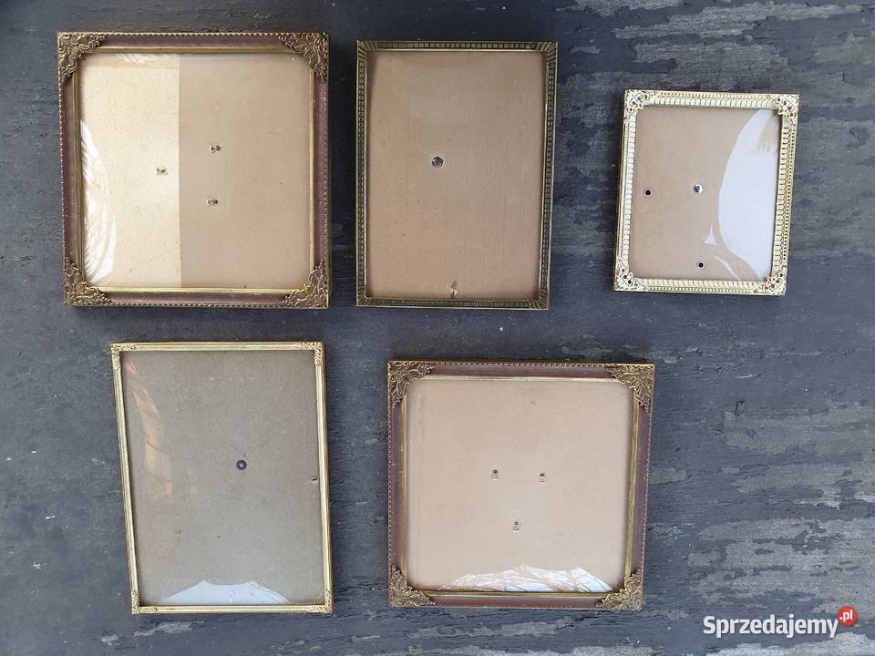 Stare ramki z wypukłym szkłem Antyki śląskie