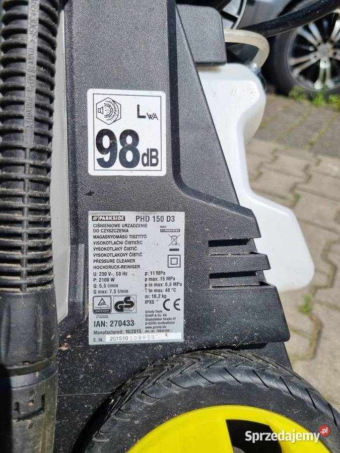 Myjka Ciśnieniowa Parkside PHD 150 D3 Nie małopolskie Skawina