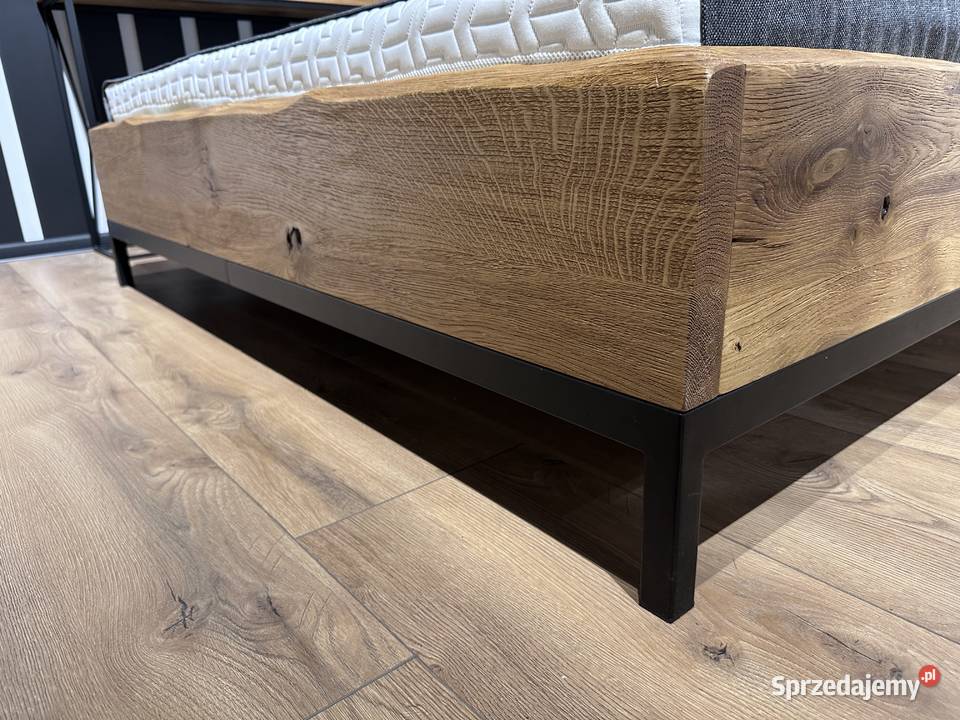 Łóżko dębowe Loft 160x200 The L01 Edgar Meble