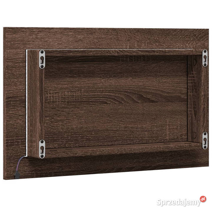Lustro łazienkowe z LED brązowy dąb 60x85x38 Warszawa