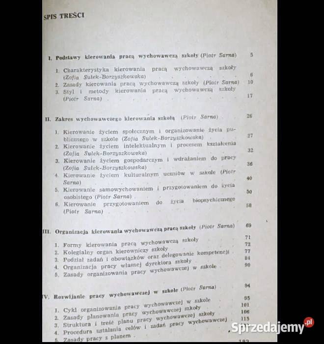 Kierowanie pracą wychowawczą szkoły P Sarna Z Chełm