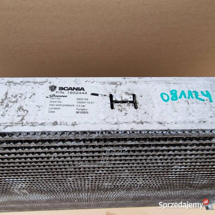 SCANIA R CHŁODNICA POWIETRZA INTERCOOLER 1902444 ciężarowe Bieleń