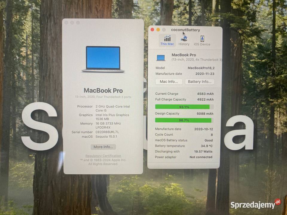 MacBook PRO 13 16512 4xTB GWARANCJA 825 Katowice
