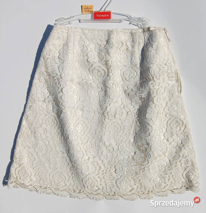Spódnica mini XXXS30 koronka koronkowa ecru Rozmiar 32(XXS) lubelskie Lublin