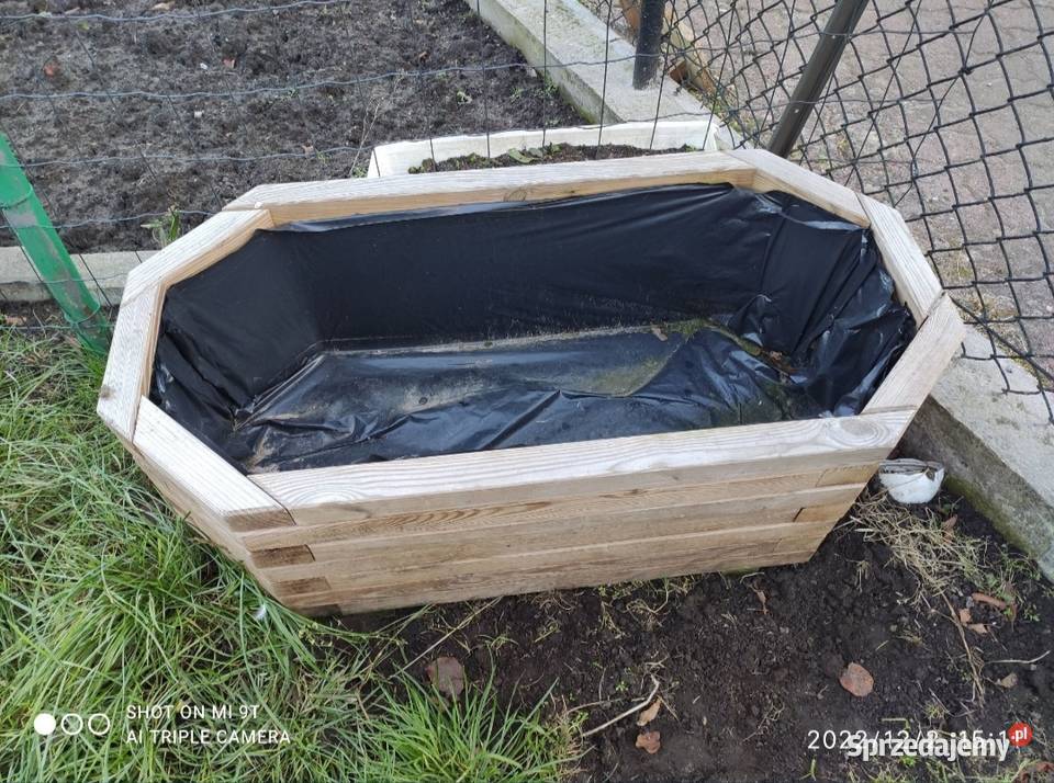 Donica duża drewniana 100 drewno świerkowe Kołobrzeg