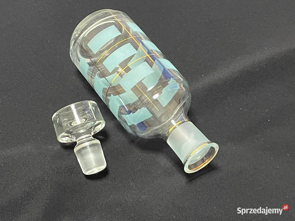 Stara karafka butelka Hortensja PRL Stara Kołobrzeg