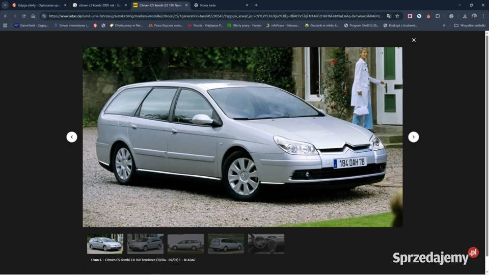 citroen c 5 na części 2005 Rok produkcji 2005 Mysłakowice
