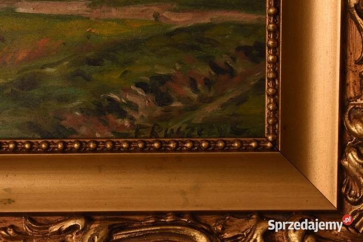 F Ruszczyc Pejzaż Polskiej Wsi Las Stary Obraz Kraków