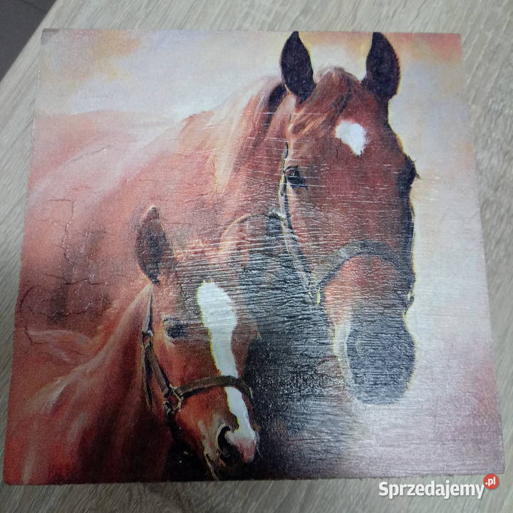 Szkatułka decoupage z końmi Gotowa ręki małopolskie Bochnia