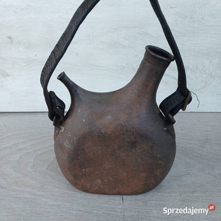 Stara wojskowa manierka mniejszy rozmiar I Wojna Warszawa