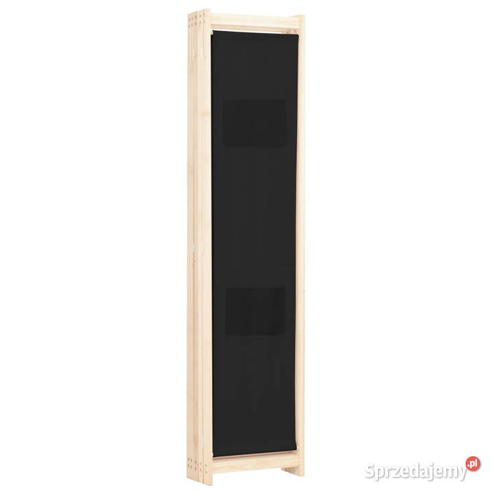 Parawan 5panelowy czarny 200 x 170 x 4 tkanina Warszawa