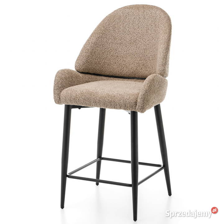 Hoker Tapicerowany Bergamo Boucle Ciemnobeżowe