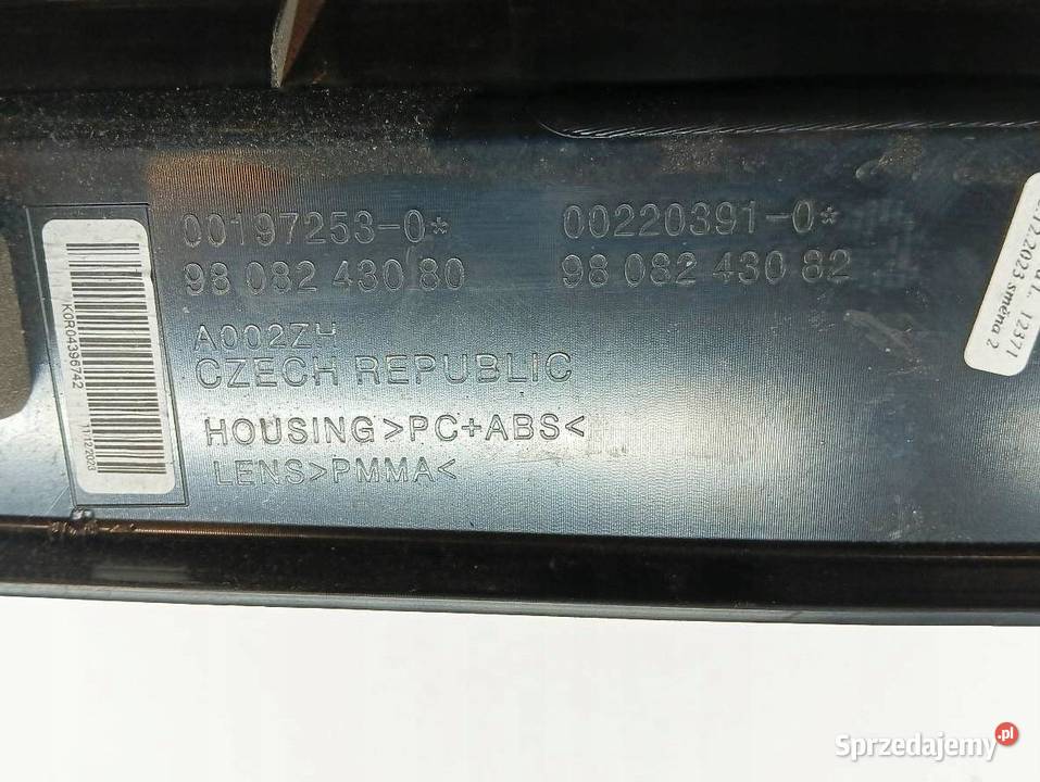 LAMPA TYŁ PRAWA EUROPA 9808243080 Citroen Jumpy świętokrzyskie sprzedam