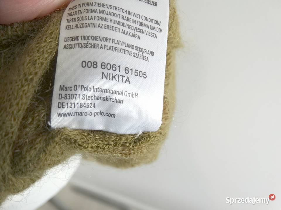 Sweter Kardigan Moherowy Wełniany Limonkowy