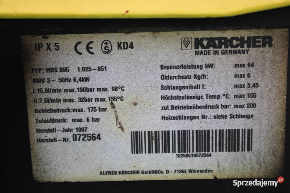 Myjka Gorąco wodna KARCHER HDS 895 Gwarancja Radom sprzedam