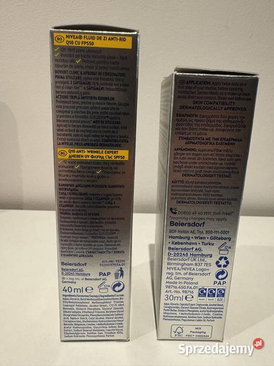 Nivea Q10 Serum Daily UV Fluid Glycostop Zestaw Dla kobiet Poznań sprzedam