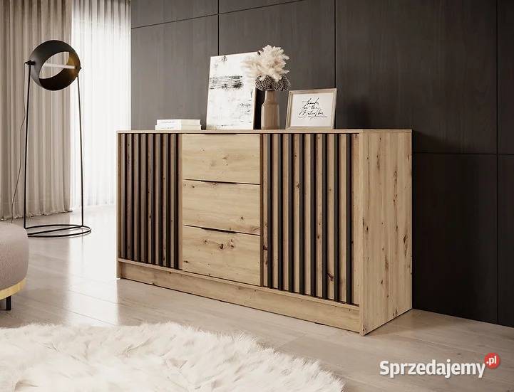 NOWA pojemna komoda nelly3d LAMELE szybka 155cm Kędzierzyn-Koźle