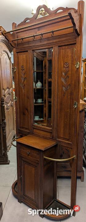 Piękna dębowa garderobawieszak secesyjnysklep Dąbrowa Górnicza